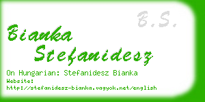 bianka stefanidesz business card